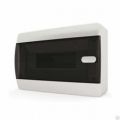 Щит пластиковый навесной 12 мод IP41 (кнопка) прозрачная черная дверца Tekfor